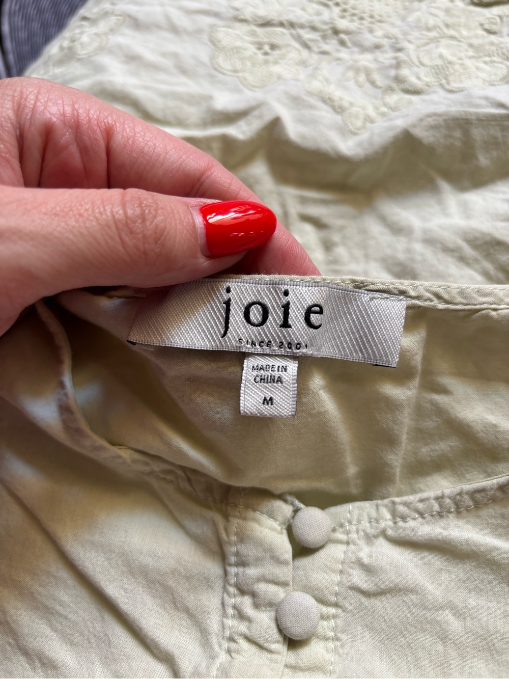 Yellows Eyelet Button-Front Blouse - Picture 7 of 7